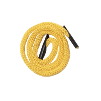 Шнур с наконечниками для пакетов, 4 мм, Жёлтый, L - 33 см.; крючок прозрачный; 100 шт